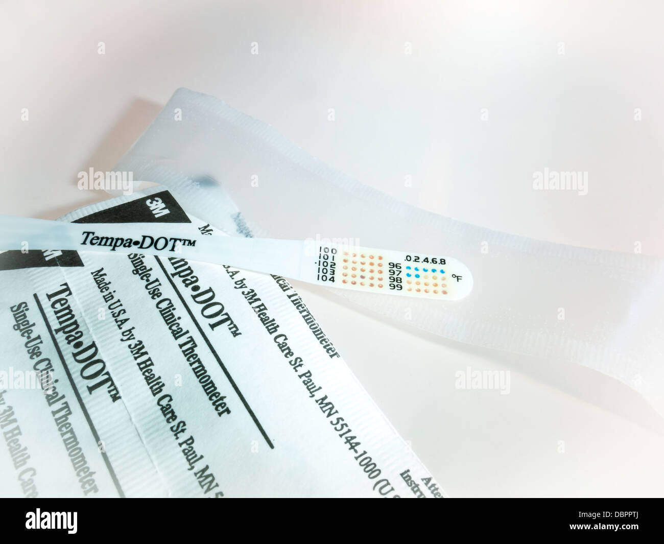 Vintage 3M Therma-DOT Disposable Clinical Thermometer, USA Stock Photo -  Alamy
