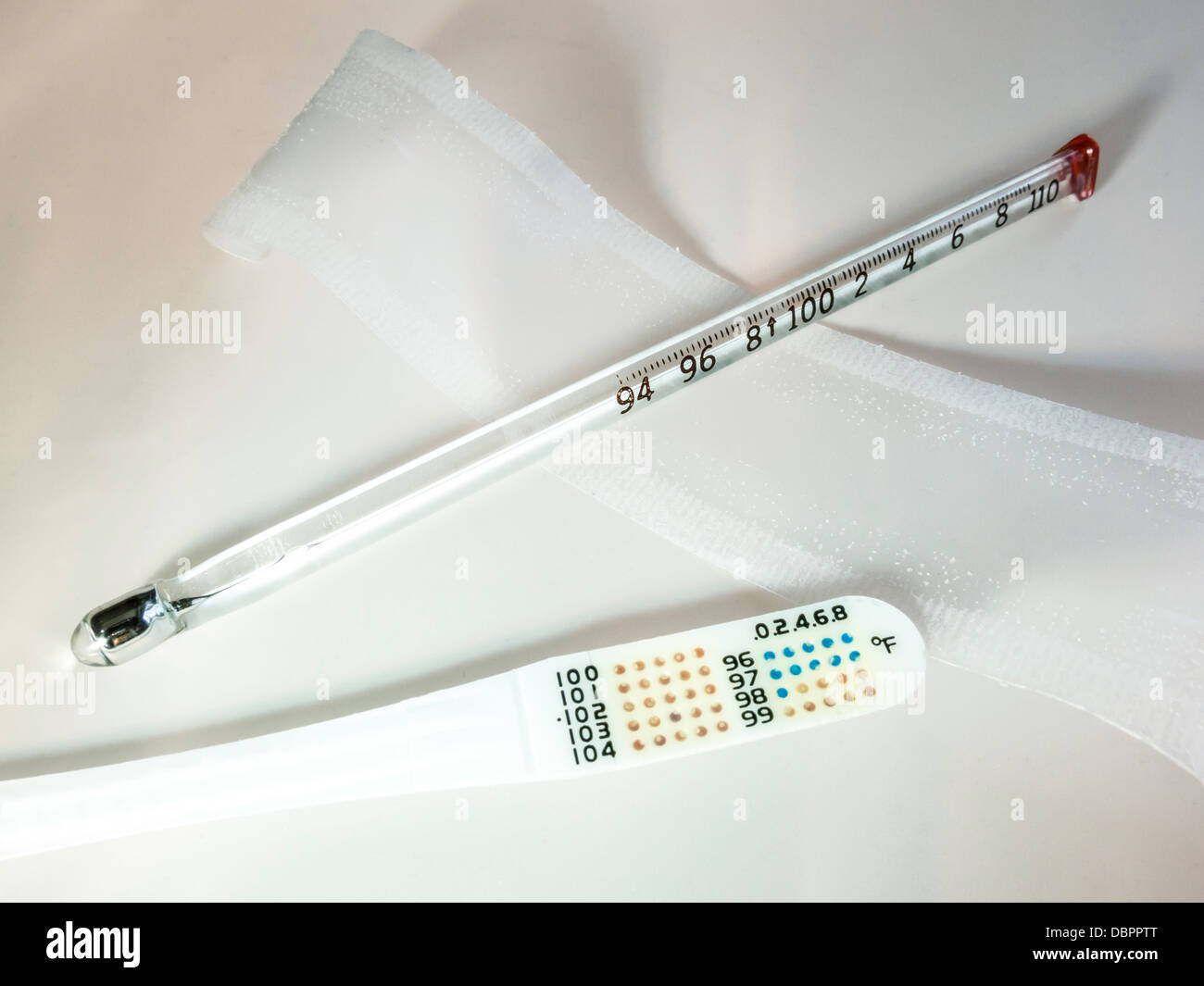 Comparison of Old Thermometers, USA  2013 Stock Photo