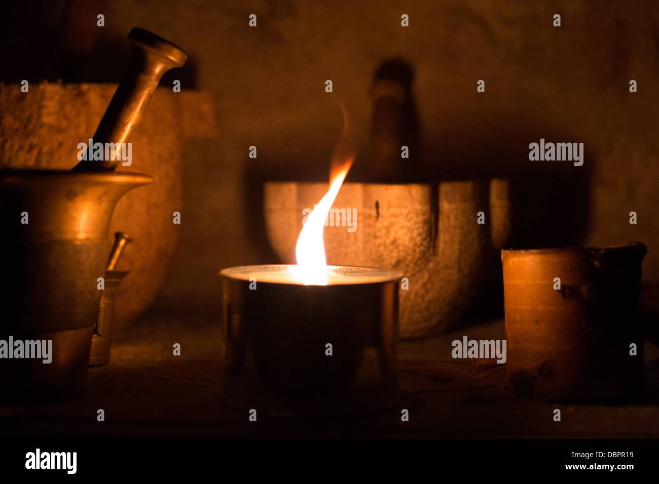 Big flame of candle Stock Photo Alamy