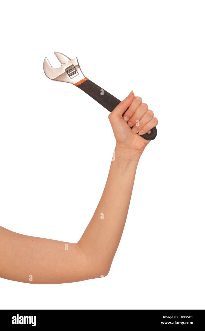 big adjustable spanner Stock Photo Alamy