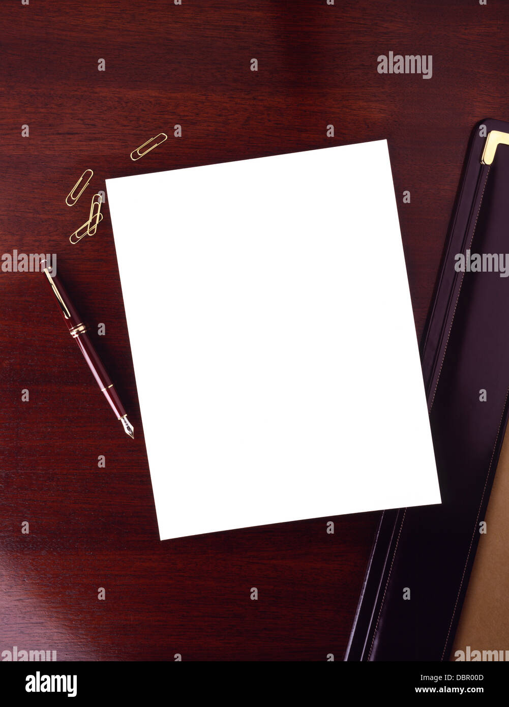 Blank Sheet of Paper Stock Photo