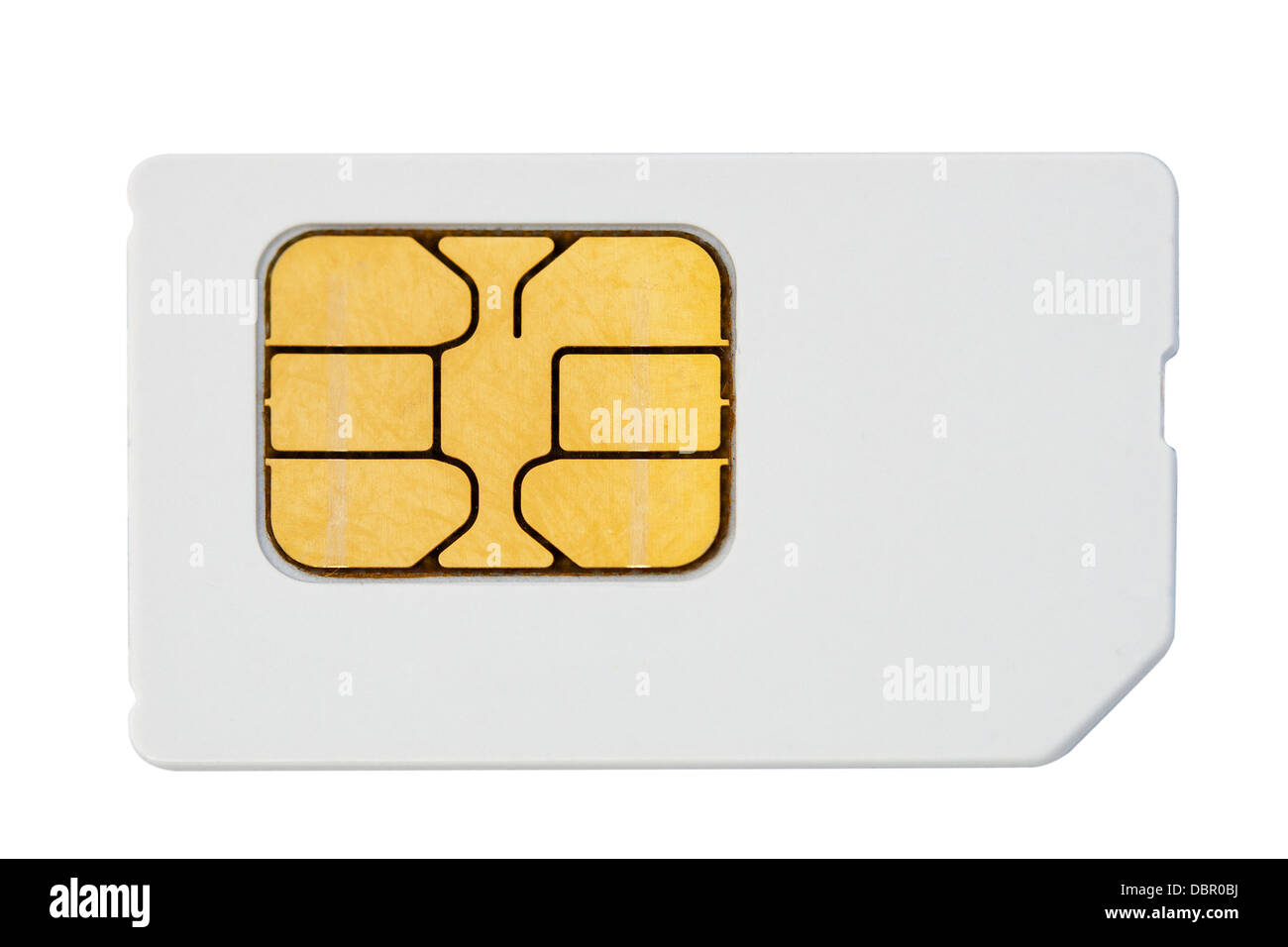 used mobile phone sim card macro isolated on white Stock Photo Alamy