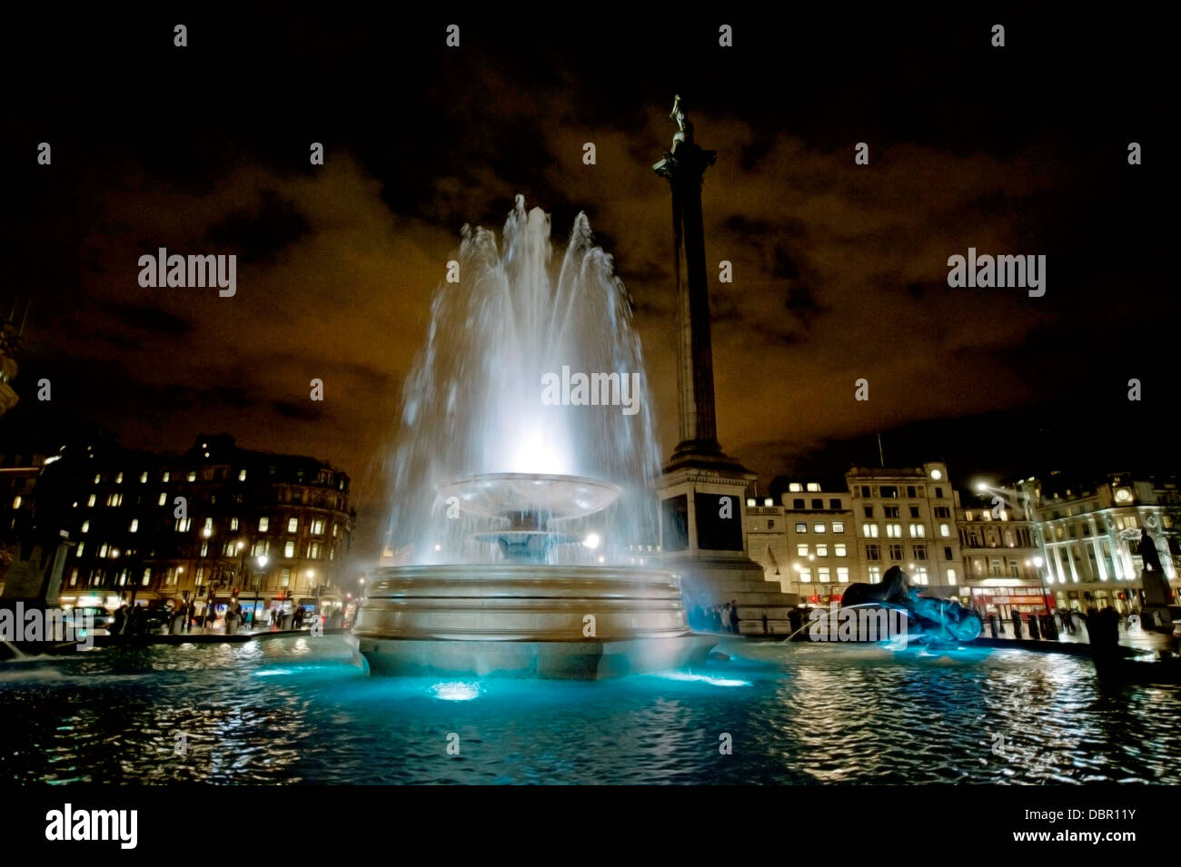 Trafalgar Square at night Stock Photo - Alamy