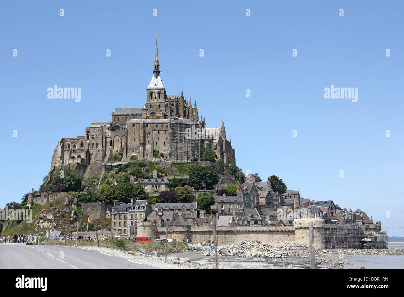 Le Mont Saint Michel Abbey, Normandy / Brittany, France Stock Photo