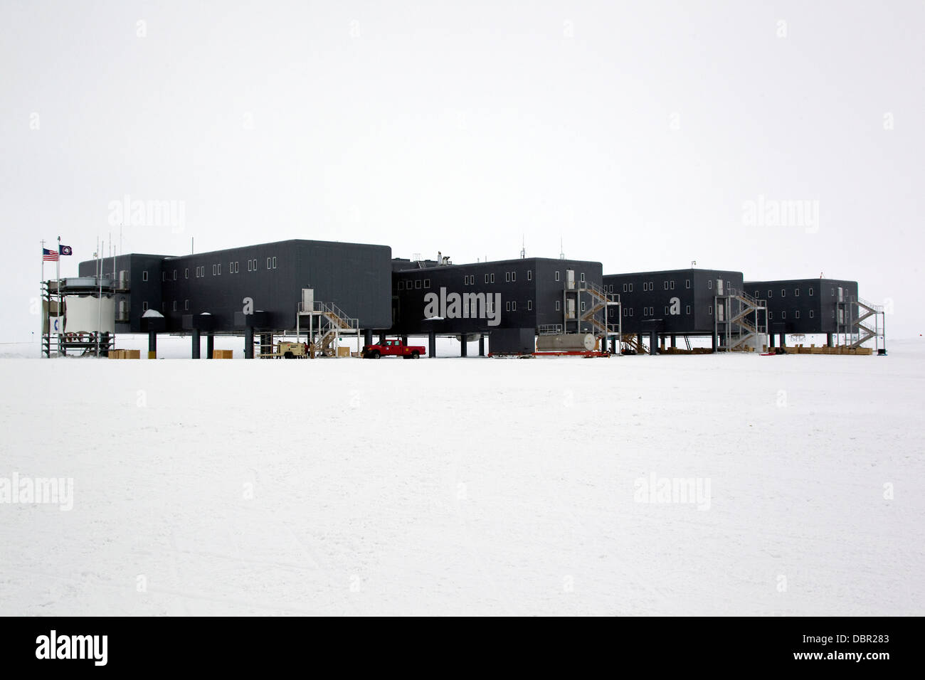 Amundsen-Scott South Pole Station, American scientific research station, South Pole, Antarctica Stock Photo