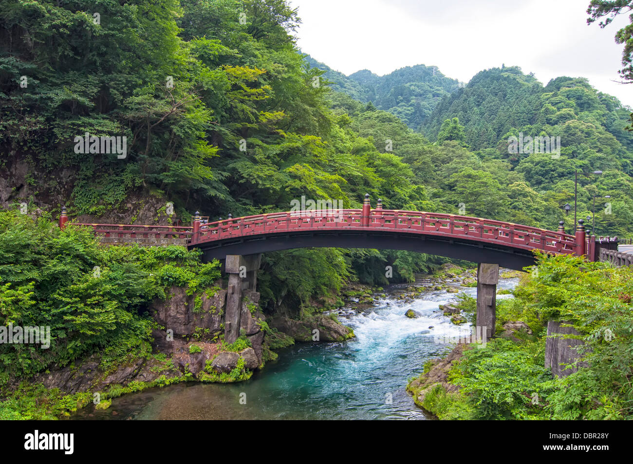 Red Bridge Shinkyo in Nikko, Japan Stock Photo Alamy