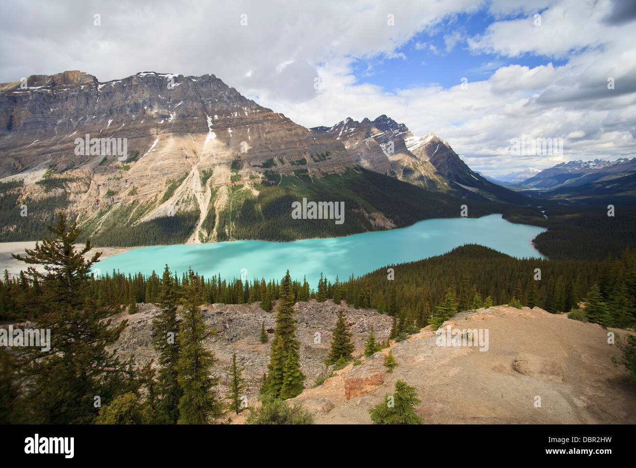 Peyto Lake at Bow Summit in Banff, Alberta Stock Photo - Alamy