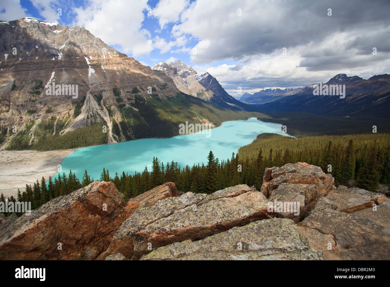 Peyto Lake at Bow Summit in Banff, Alberta Stock Photo - Alamy