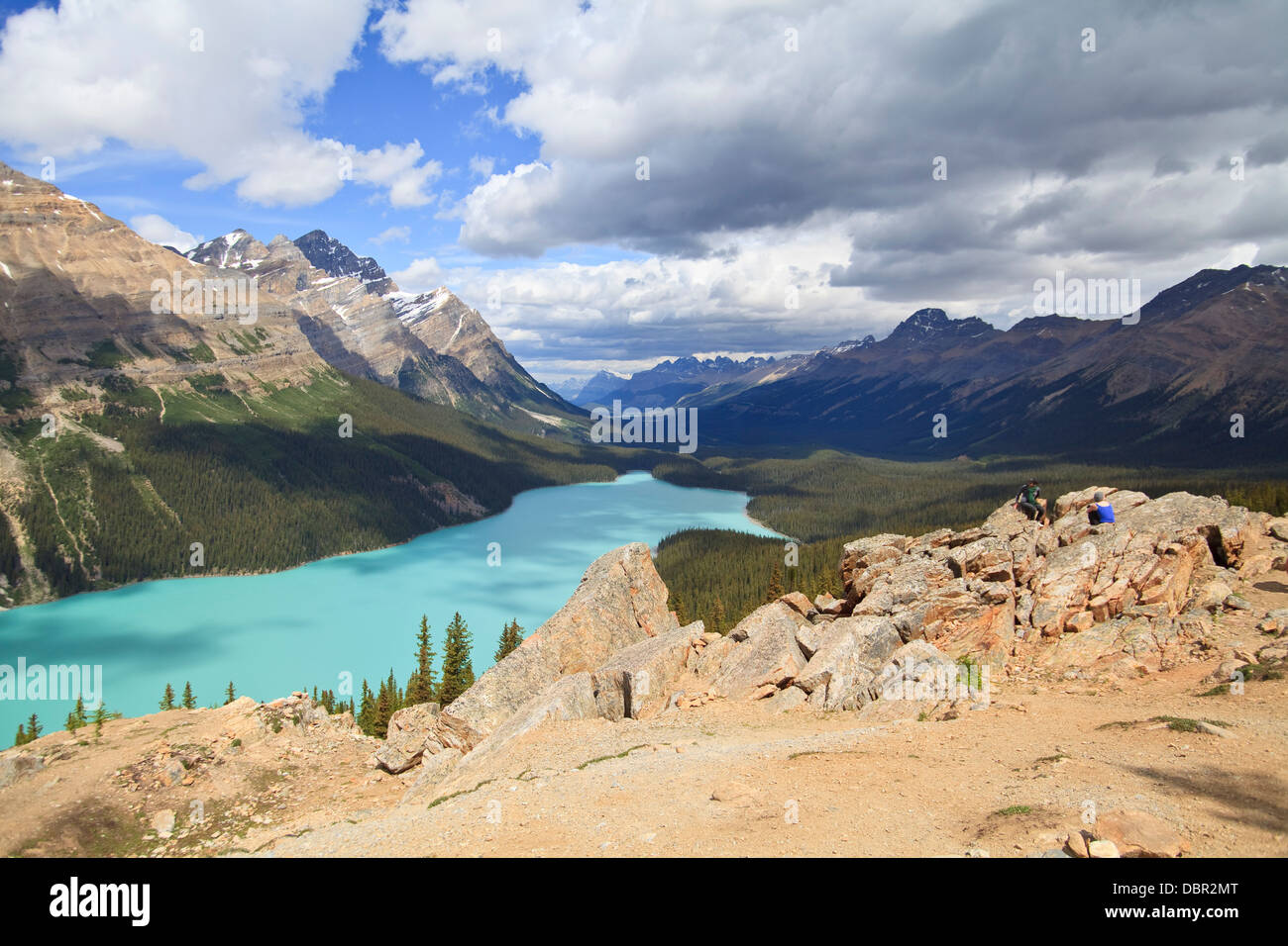 Peyto Lake at Bow Summit in Banff, Alberta Stock Photo - Alamy