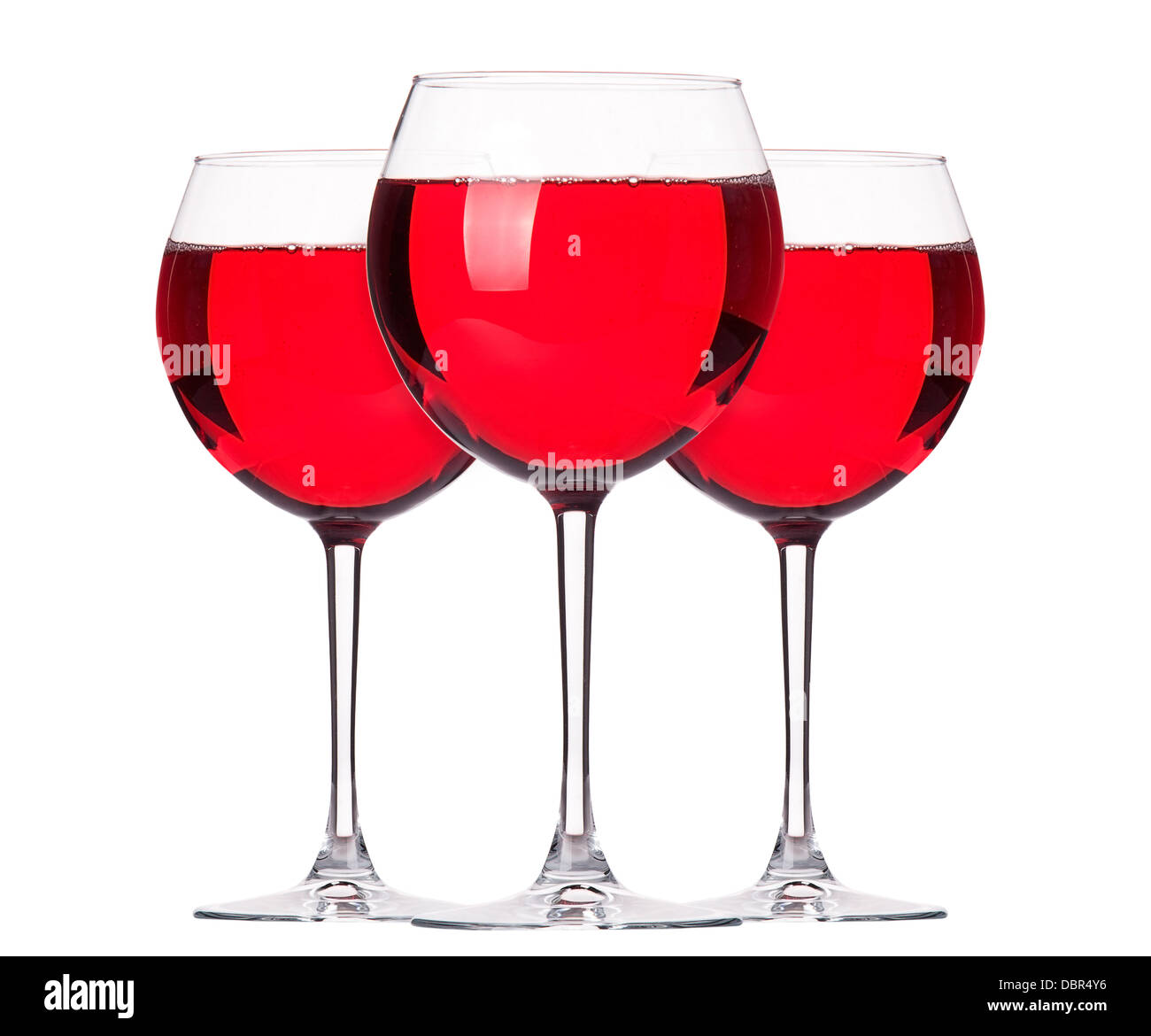 glass of Red wine set isolated on a white background Stock Photo - Alamy