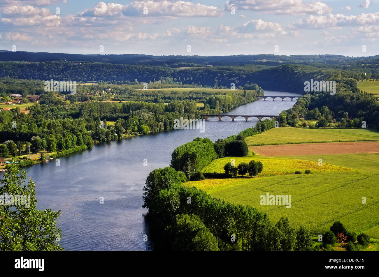 Dordogne river, Cingle de Tremolat point, France Stock Photo