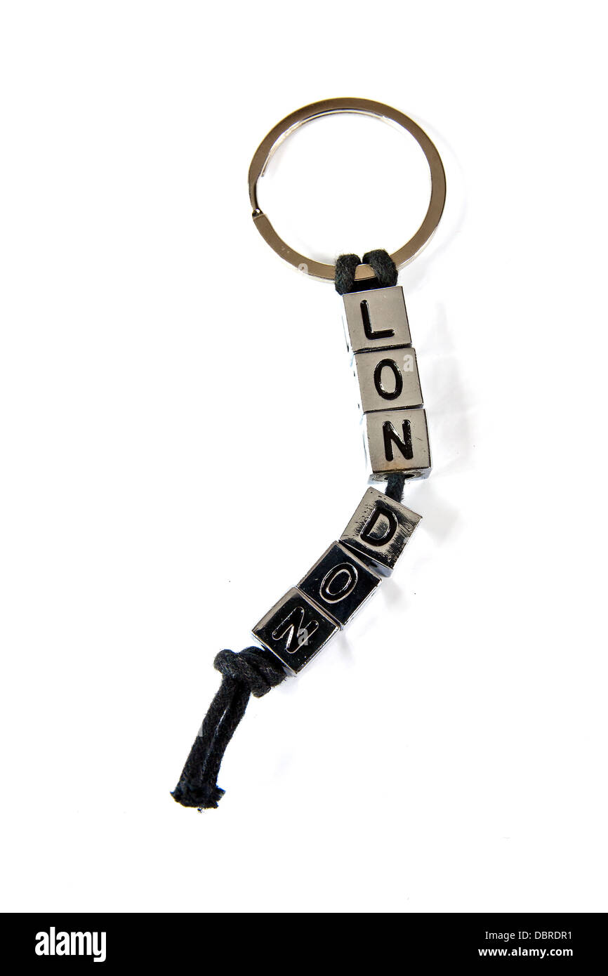 Key holder with shiny cubes engraved on them Stock Photo Alamy