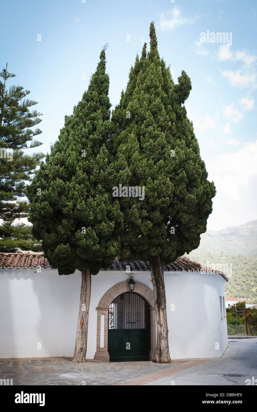 Entrance to a grand estate, Istan, Andalucia, Spain Stock Photo