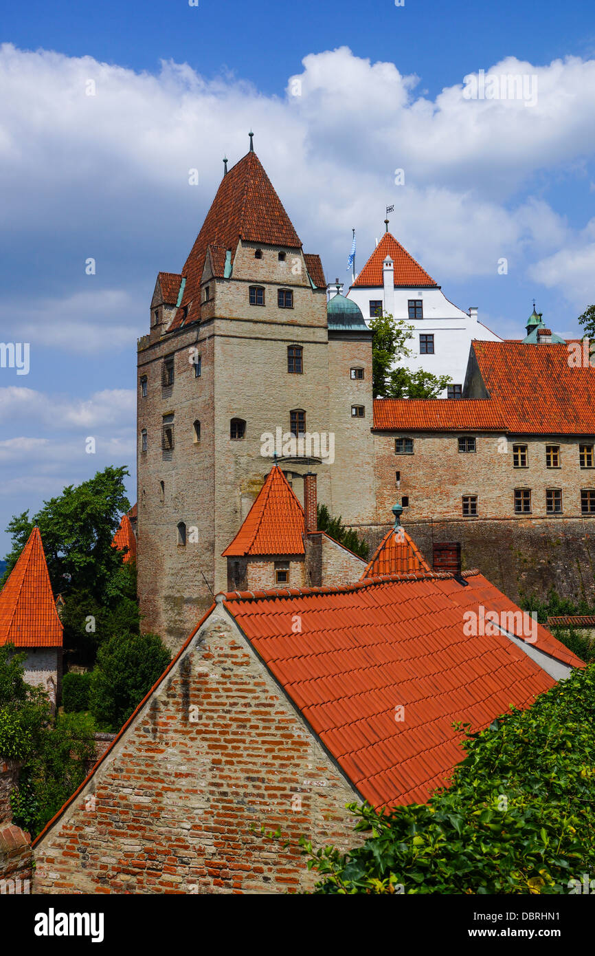 Castle, Burg Trausnitz, Landshut, Lower Bavaria, Bavaria, Germany, Europe Stock Photo