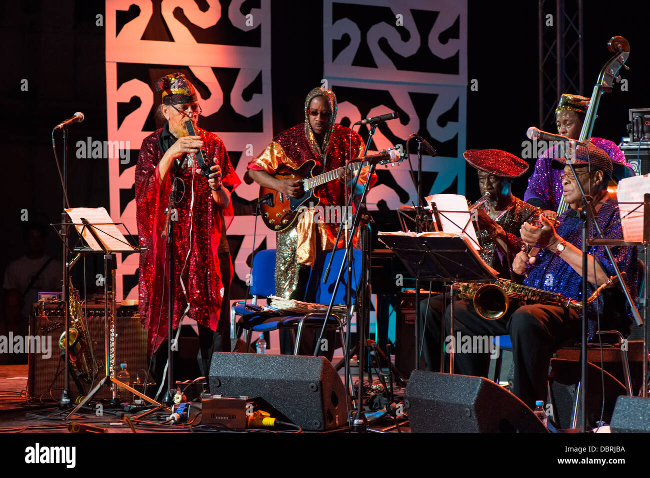 Sun Ra Arkestra during Warsaw Summer Jazz Days 2013 Stock Photo