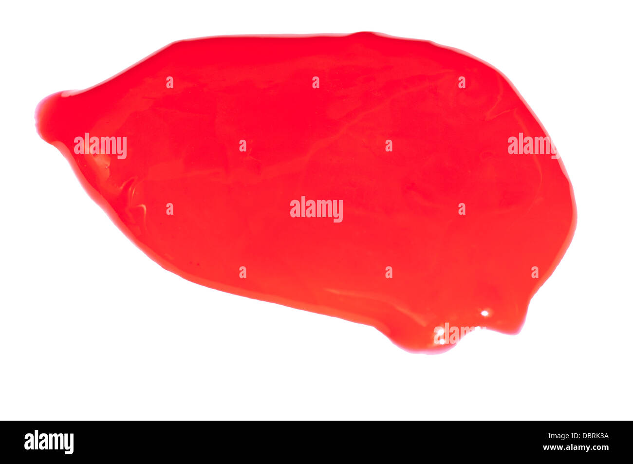 Red Splodge Blob Of Slime Stock Photo