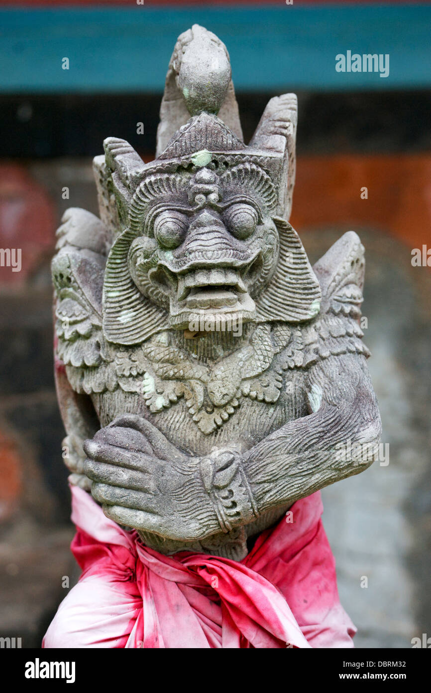 Taman Gili temple in Bali - statue of god or demon Stock Photo