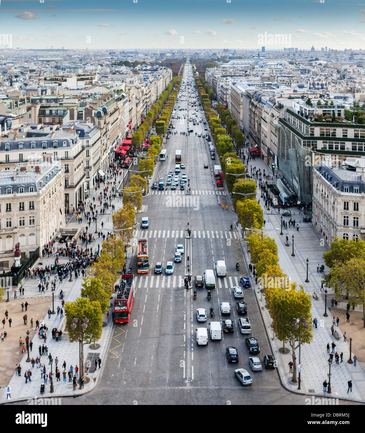 Place de l'etoile from above hi-res stock photography and images