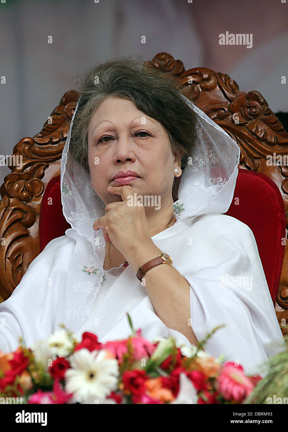 Former Bangladeshi prime minister and Bangladesh Nationalist Party (BNP) leader Khaleda Zia Stock Photo