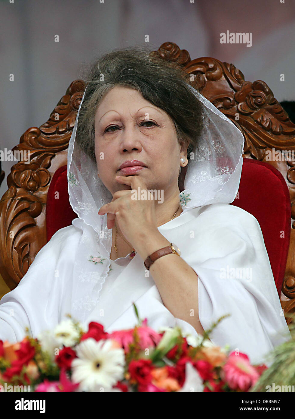Former Bangladeshi prime minister and Bangladesh Nationalist Party (BNP) leader Khaleda Zia Stock Photo