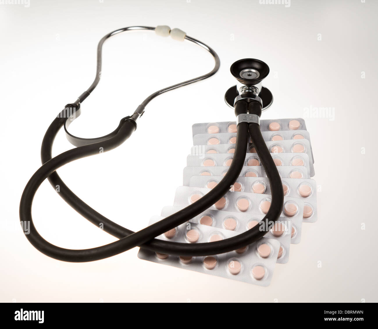 Stethoscope on isolated white background Stock Photo - Alamy
