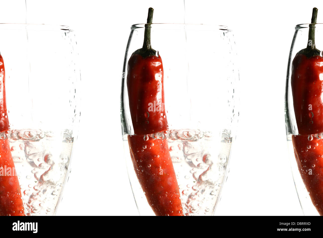 chili pepper glass hot and cold concept Stock Photo Alamy