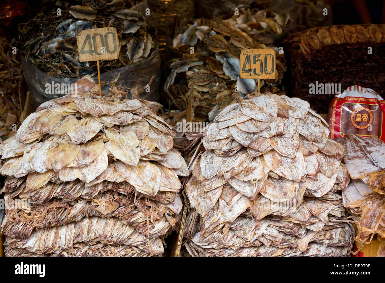 Sale of Dried Fish on a Market in Bangkok, Thailand Stock Photo Alamy