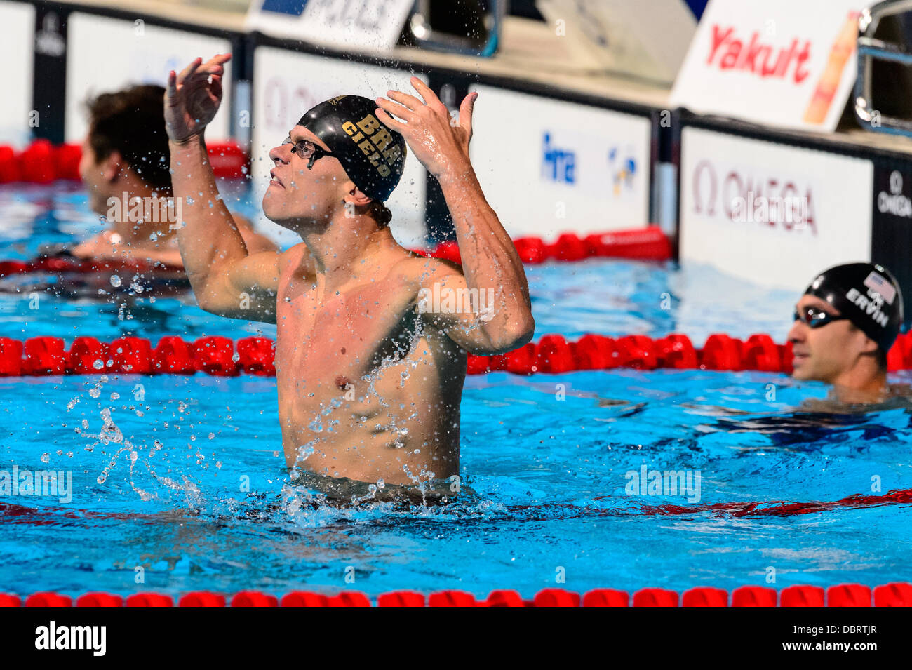 Barcelona, Spain. August 2nd 2013 Brazil's Cesar Cielo Filho reacts