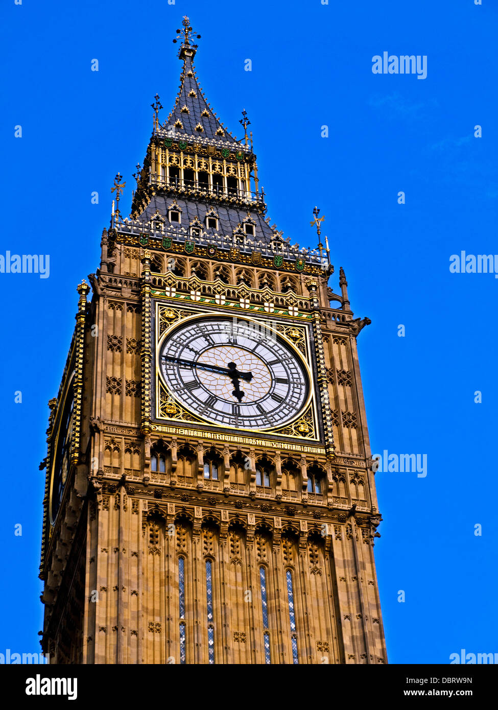 Detail of Big Ben, located at the north end of the Palace of ...