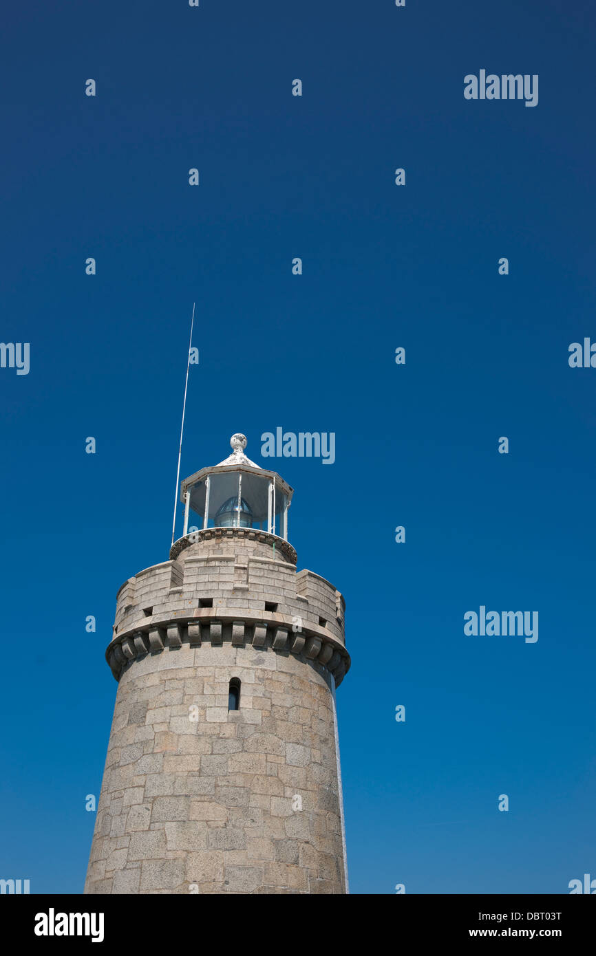 Saint Peter Port Harbour Lighthouse, Guernsey Channel Islands, UK Stock Photo