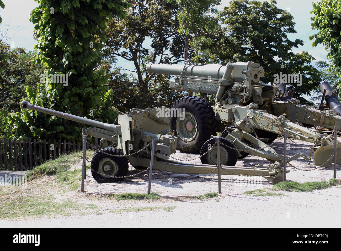 old cannon piece from World War II Stock Photo - Alamy