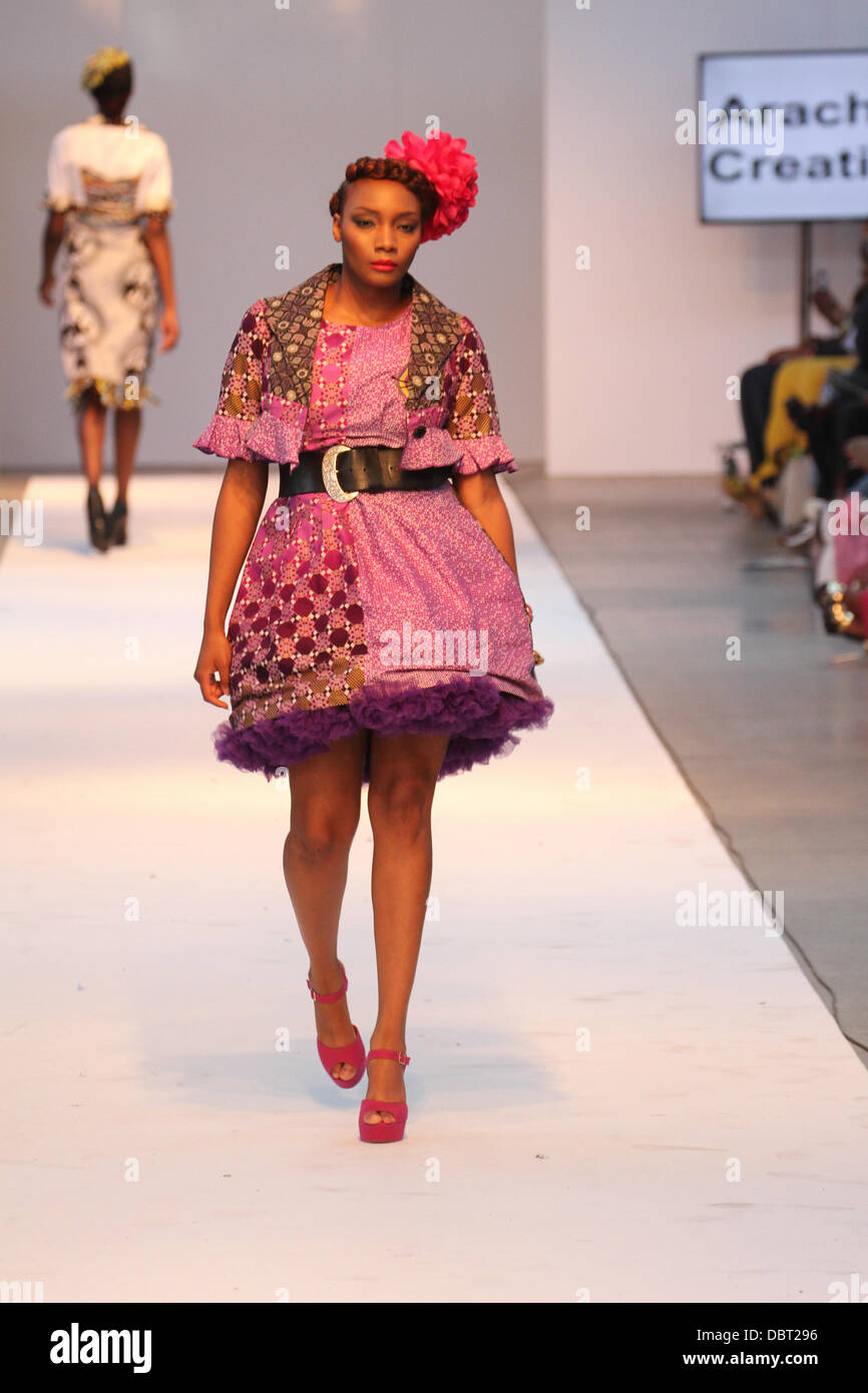 AFWL 13 Saturday 6.30pm fashion show featuring Arachnid Creations. Credit David Mbiyu/Alamy Live News Stock Photo