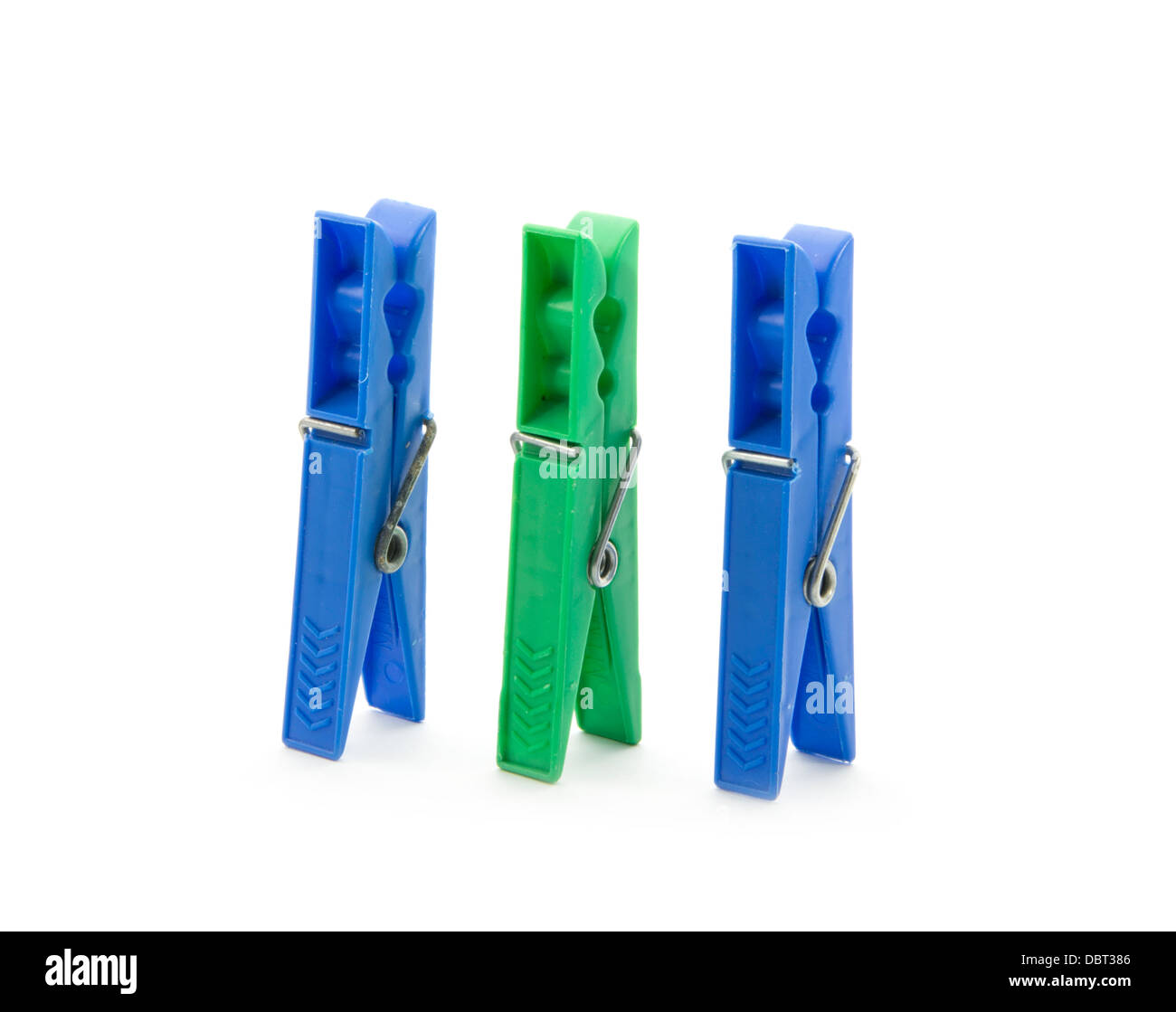 plastic clothes clips isolated on white background Stock Photo Alamy