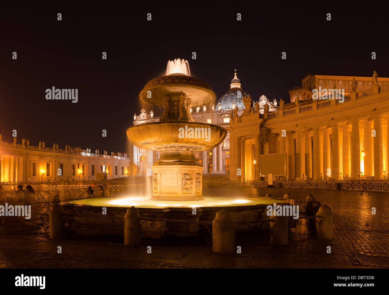 Bernini's fountain in Vatican City Stock Photo