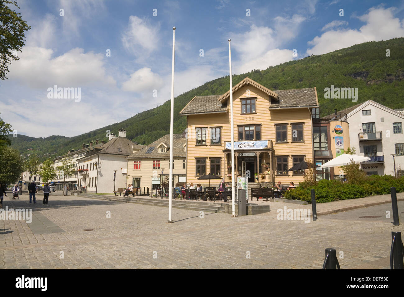 Voss Hordaland Norway Europe Pedestrianised centre of town renowned for ...