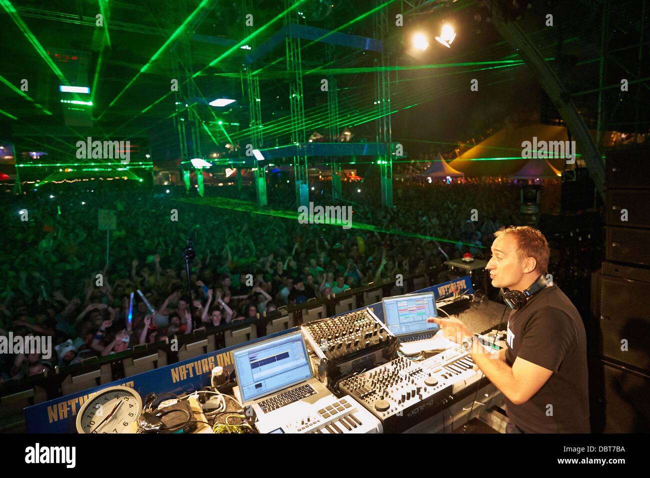 German DJ Paul van Dyk performs at the openair techno festival Nature
