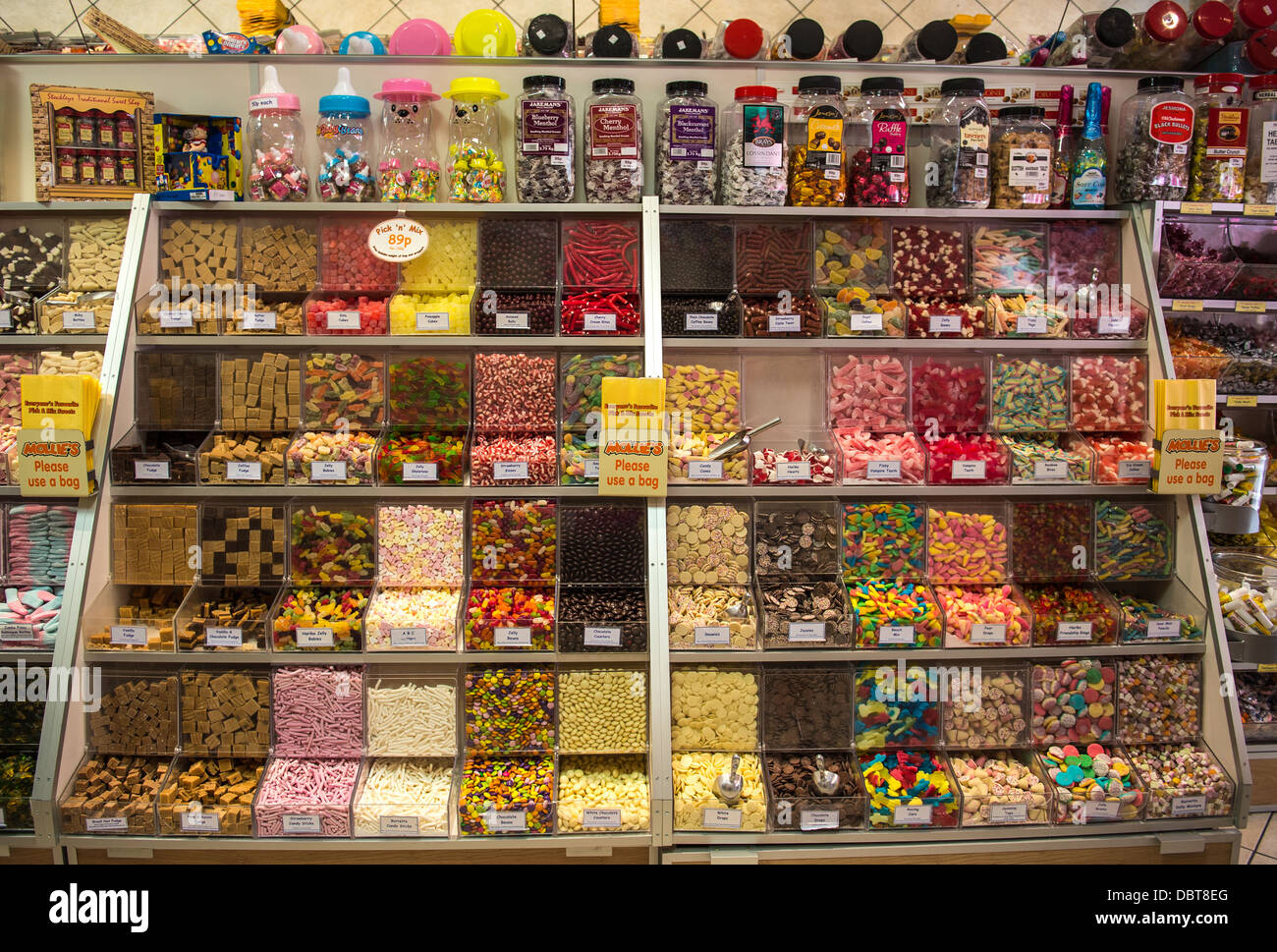 Sweets in a Pick & Mix display Stock Photo