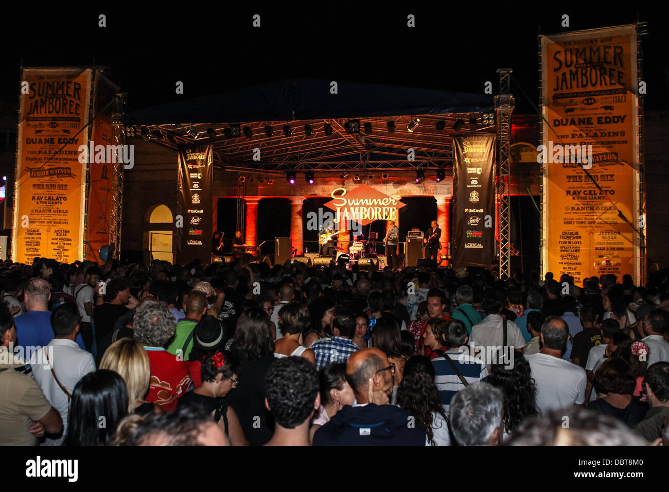 Senigallia, Italy. 3rd August, 2013. the Summer Jamboree  [International Festival 60's revival Rock & Roll], Duane Eddy performing, at Foro Annonario in Senigallia, Italy on Aug 03, 2013. Credit:  Valerio Agolino/Alamy Live News Stock Photo