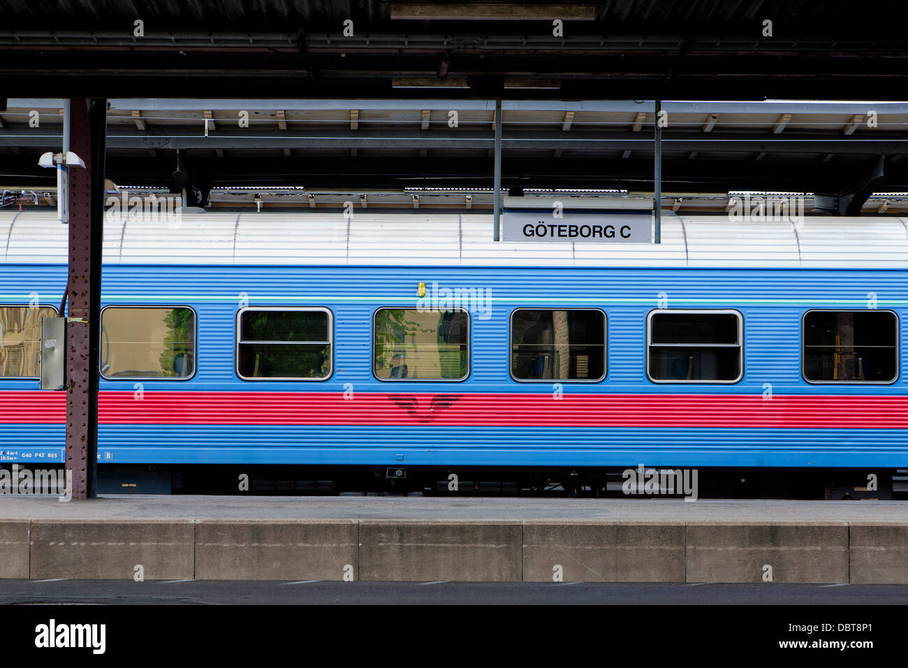 Goteborg, Train on platform Stock Photo