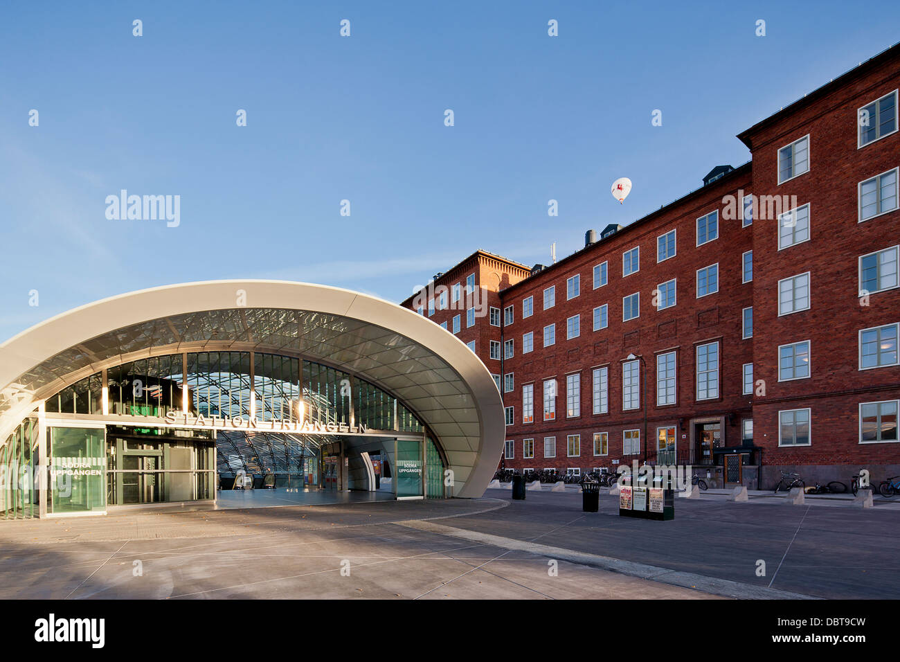 View of Triangeln railroad station and buildings Stock Photo