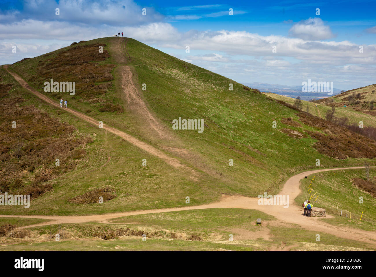 Looking towards the meeting place of many paths below Sugar Loaf Hill