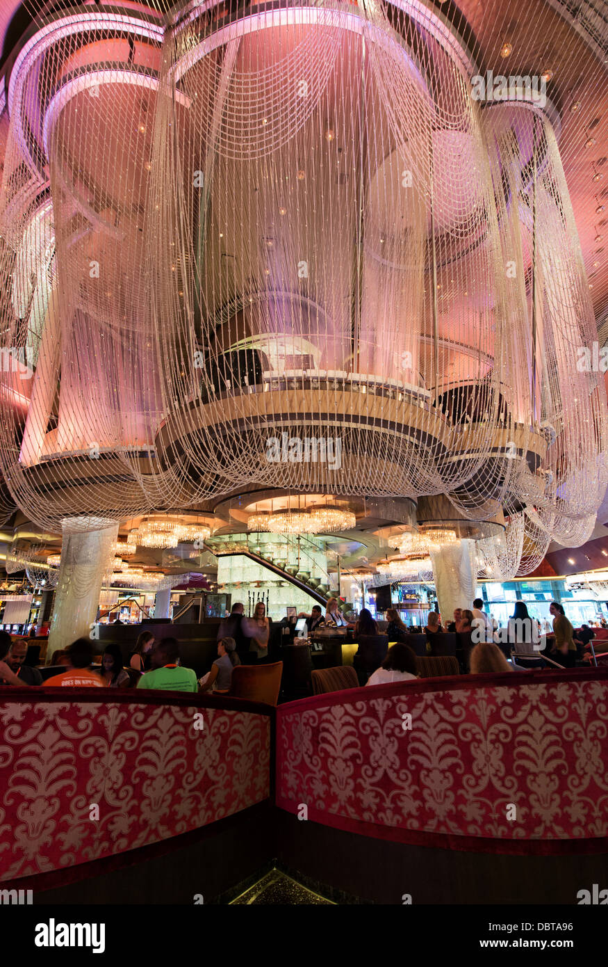 Chandelier Bar at Cosmopolitan Hotel Casino and resort, City Center, Las Vegas, Nevada, USA Stock Photo