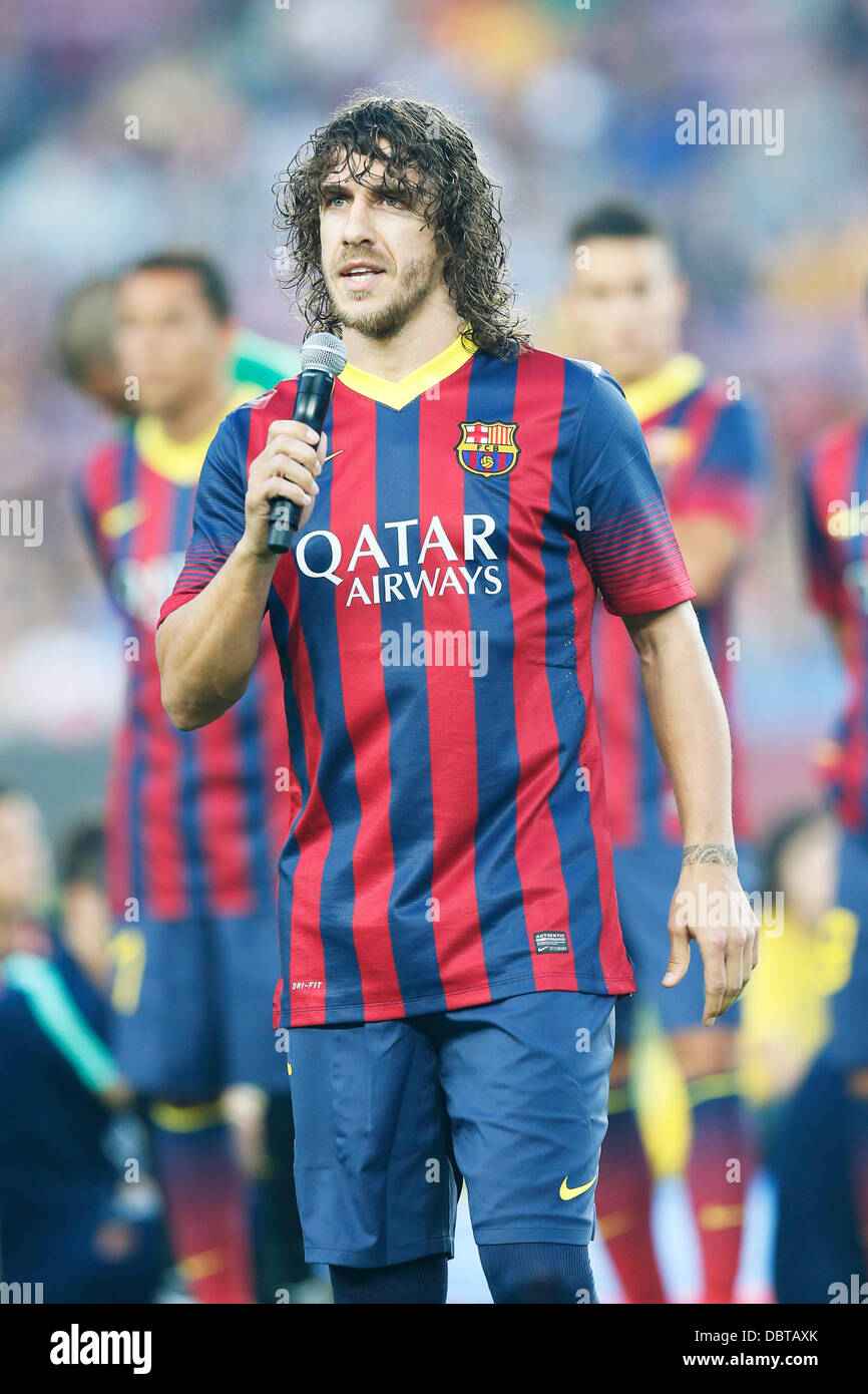 Barcelona, Spain. © D. 2nd Aug, 2013. Carles Puyol (Barcelona) Football / Soccer : The Joan Gamper trophy match betweena FC Barcelona 8-0 Santos FC at Camp Nou stadium in Barcelona, Spain. Credit:  D .Nakashima/AFLO/Alamy Live News Stock Photo