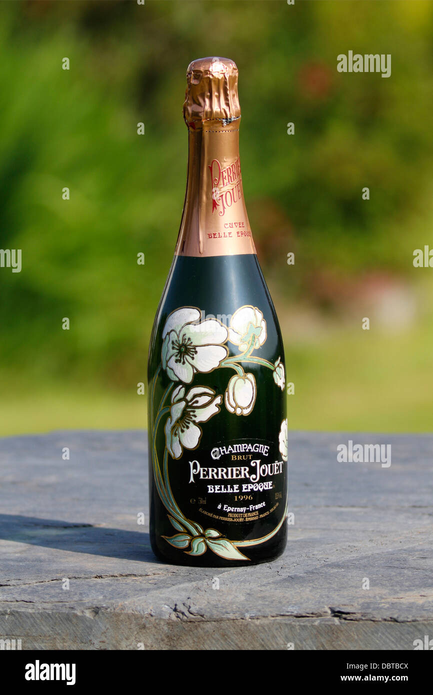 Champagne Painted Bottle