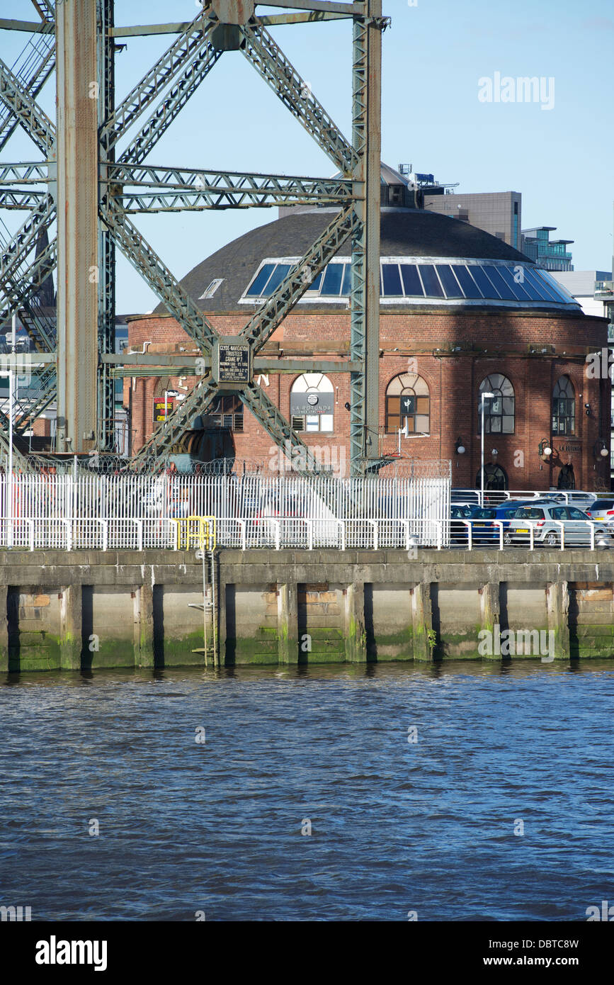 La Rotunda on the north bank of the Clyde in the shadow of the Finnieston Crane, Glasgow. Stock Photo