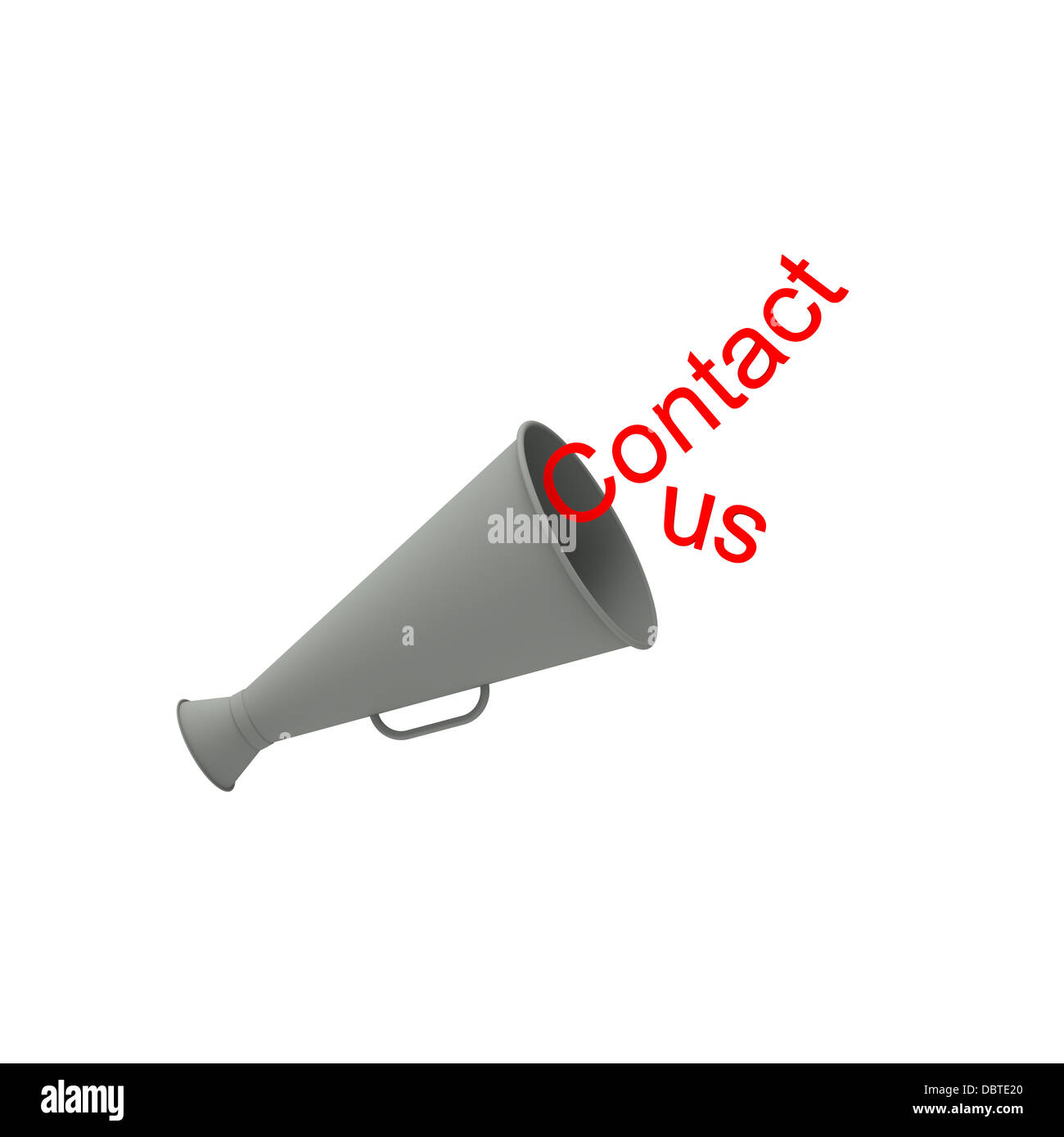 Creativity concept with speaking trumpet in 3d. Stock Photo