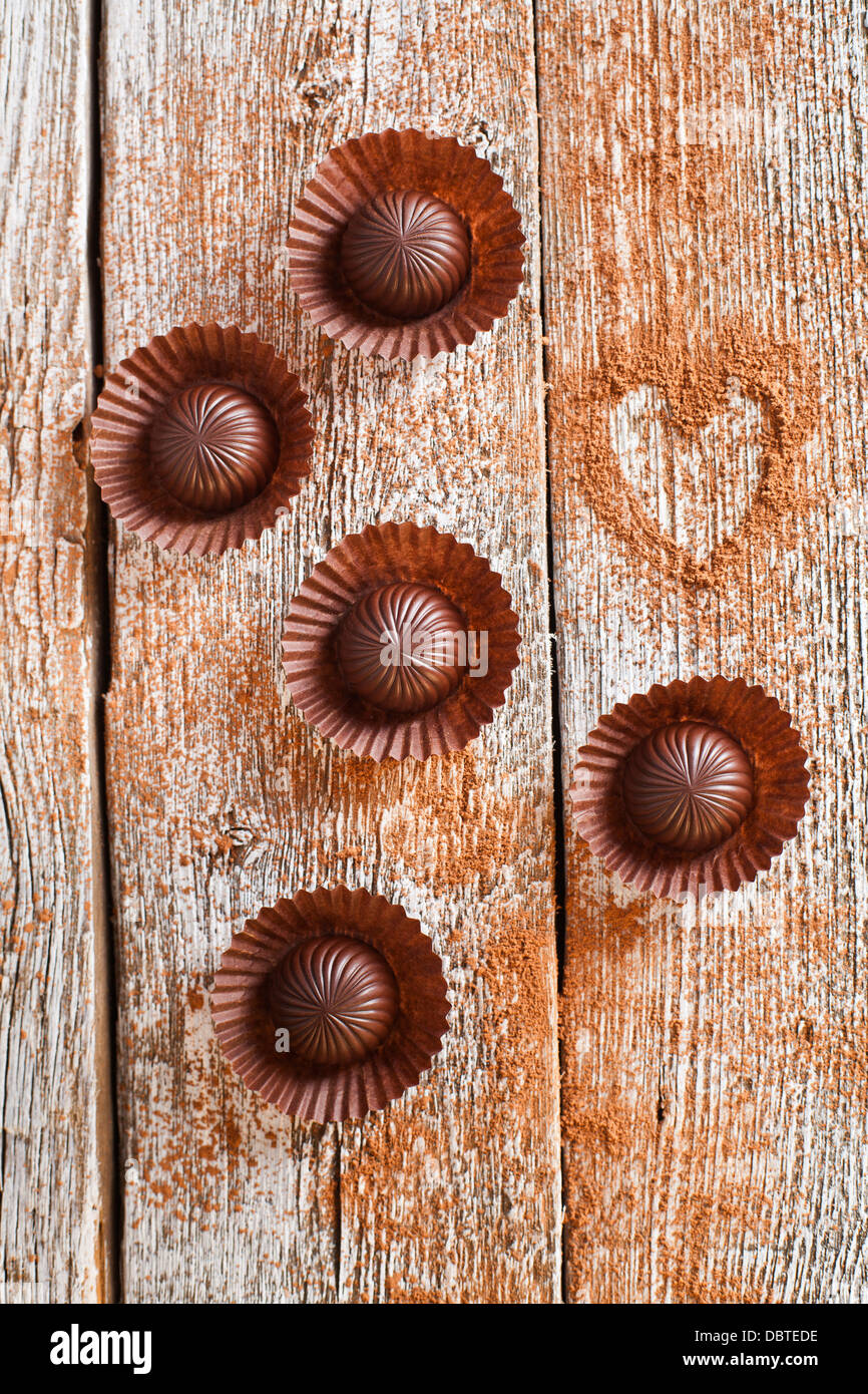 Collage tasty chocolate candies hi-res stock photography and images - Alamy