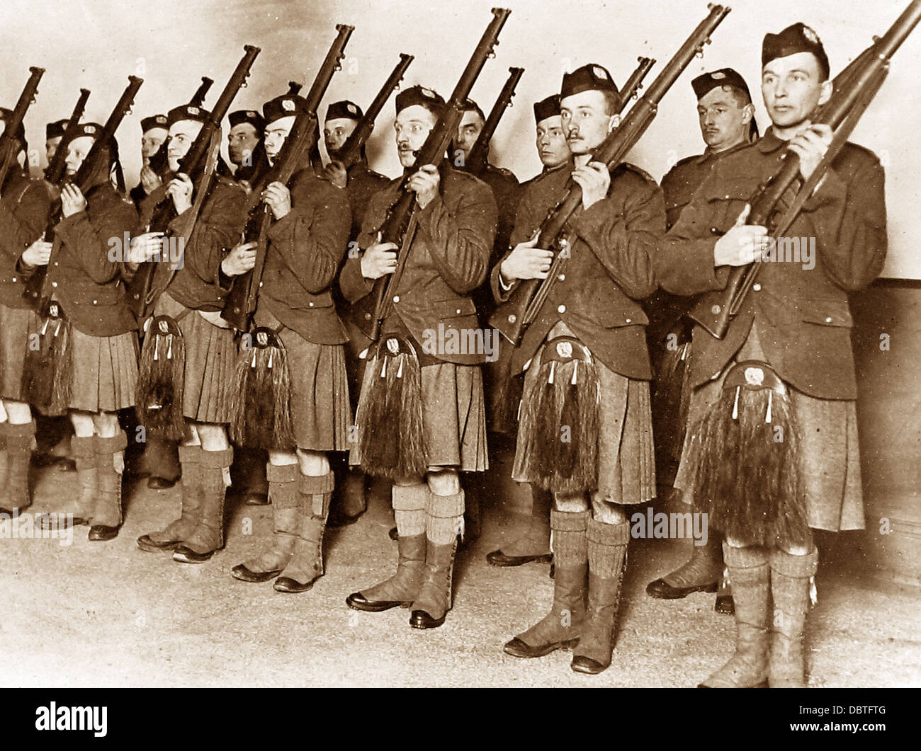 Soldiers of the London Scottish Regiment during WW1 Stock Photo Alamy