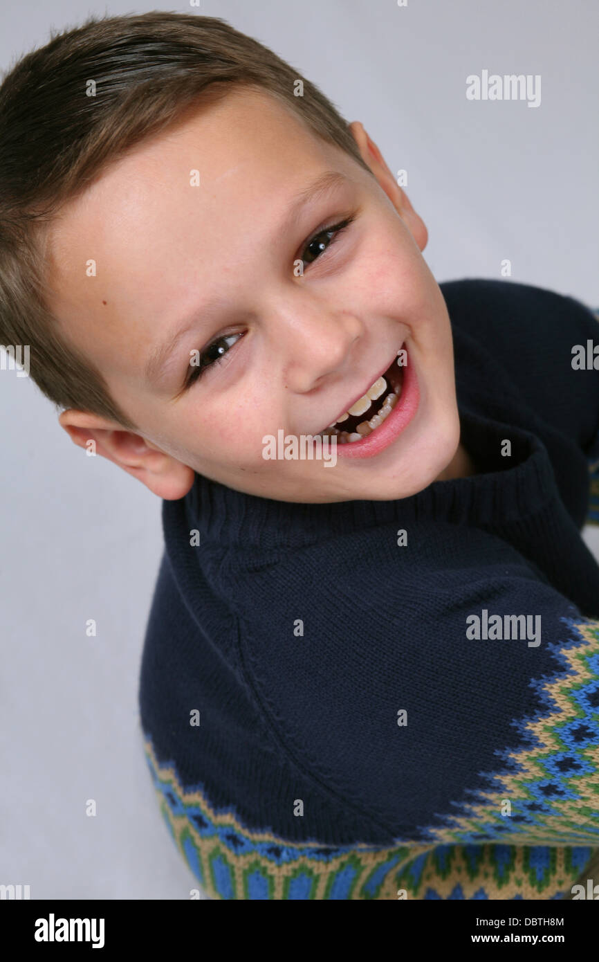 closeup of cute little boy laughing Stock Photo - Alamy