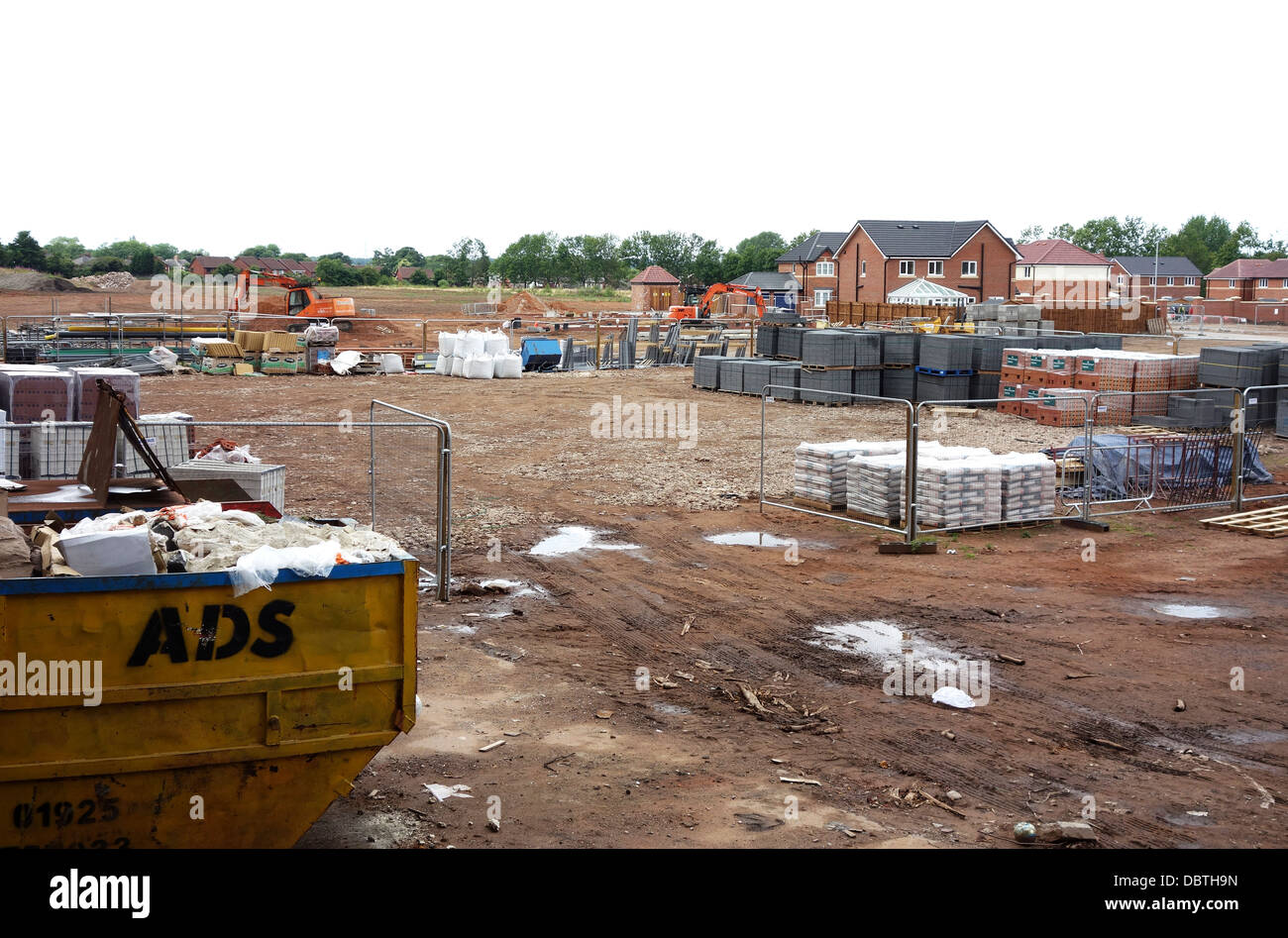 New homes being built on a brownfield site in st.helens, merseyside